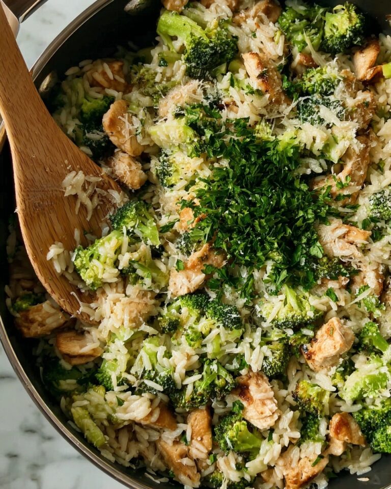 One-Pot Broccoli and Chicken Orzo Recipe