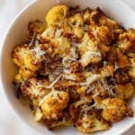 Crispy Roasted Cauliflower with Cheddar and Parmesan Recipe