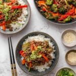 Ground Beef Stir Fry with Vegetables and Soy Sauce Recipe