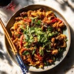 Crispy Garlic Chicken Drunken Noodles Recipe