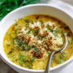 Roasted Cauliflower Soup with Spiced Broth and Fresh Dill Recipe