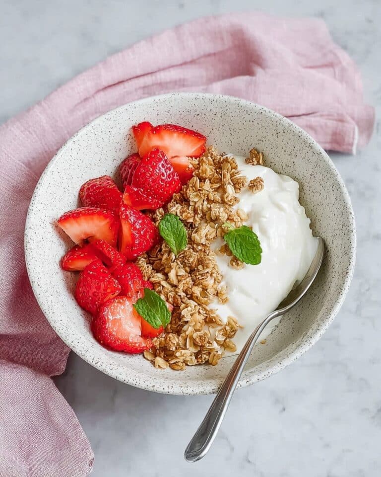 Strawberry Yogurt Bowl with Coconut Granola Recipe