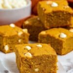 Pumpkin Blondies with White Chocolate Chips Recipe