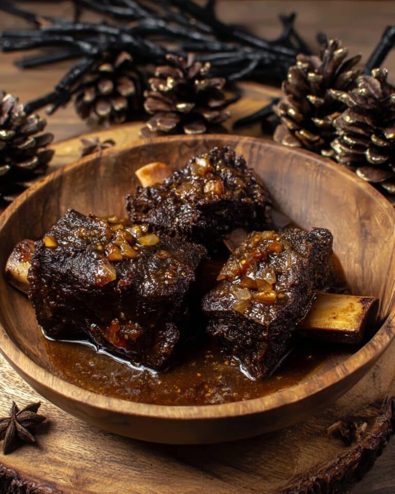 Balsamic Bourbon Short Ribs with Horseradish Cream Recipe