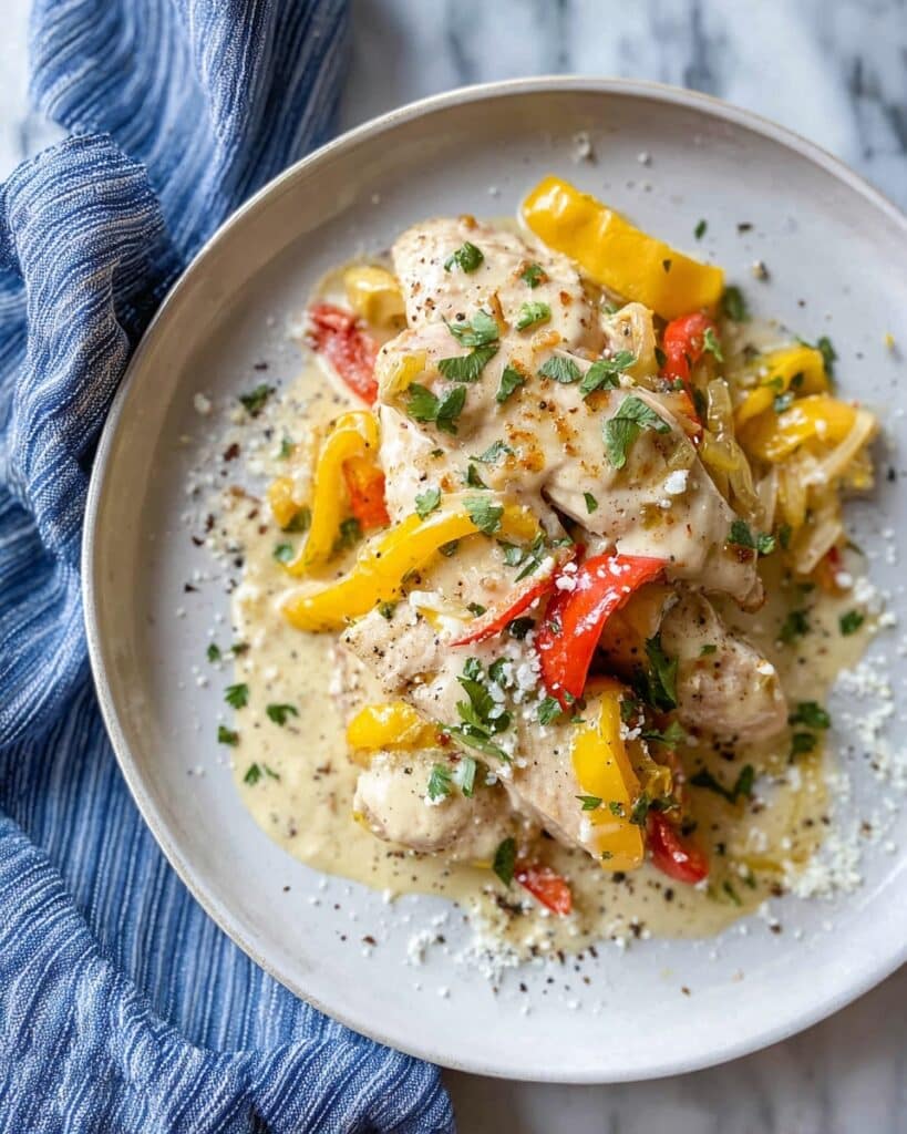 Creamy Pepperoncini Chicken Skillet Recipe