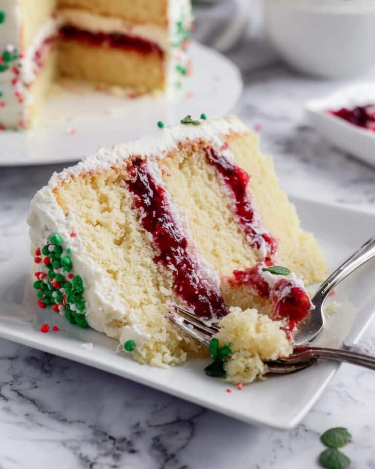 Sparkling Cranberry White Chocolate Cake Recipe