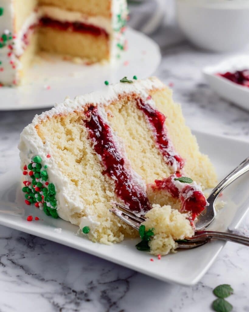 Sparkling Cranberry White Chocolate Cake Recipe