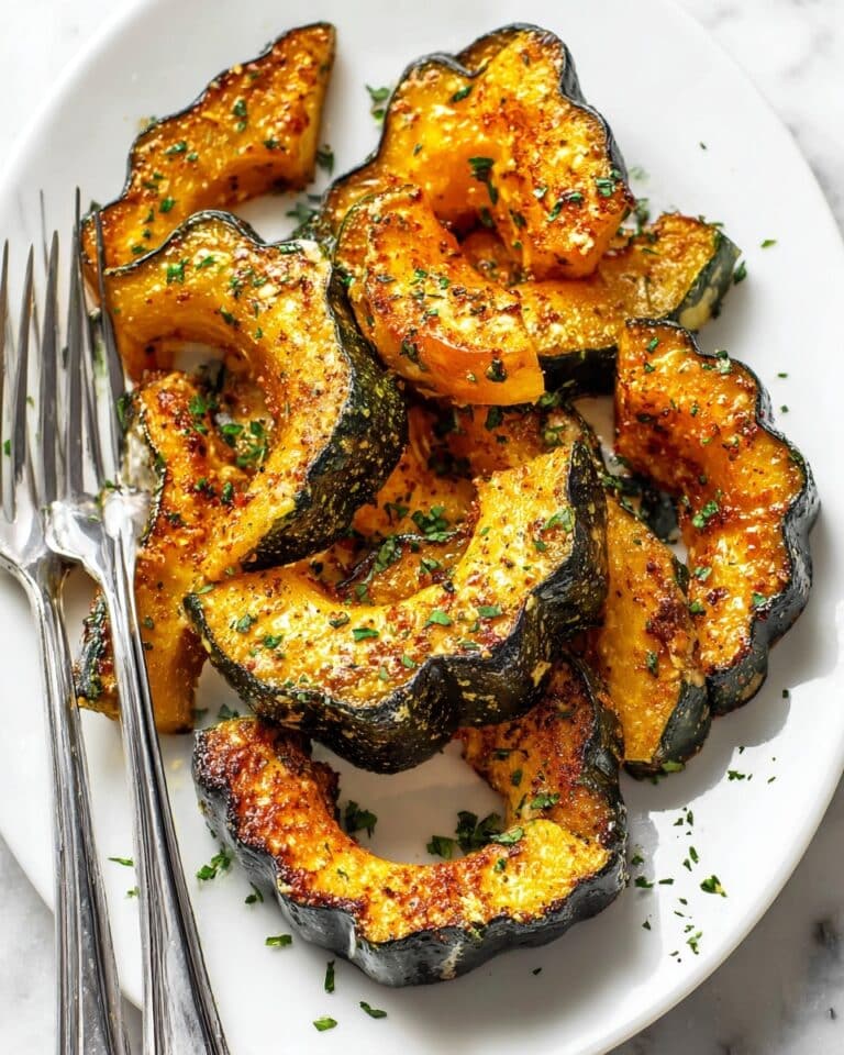 Parmesan Herb Roasted Acorn Squash Recipe