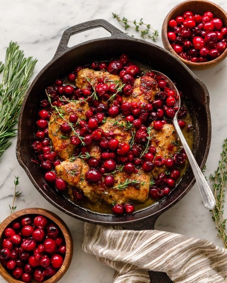 Balsamic Cranberry Chicken Skillet Recipe