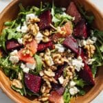 Arugula Beet Salad with Sweet Candied Walnuts and Goat Cheese Recipe