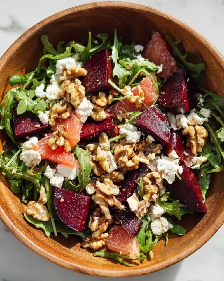 Arugula Beet Salad with Sweet Candied Walnuts and Goat Cheese Recipe