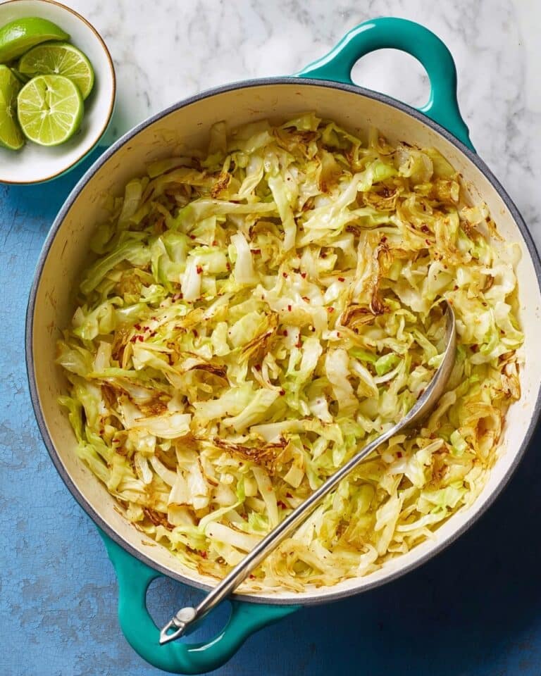 Sauteed Cabbage with Garlic and Lime Recipe