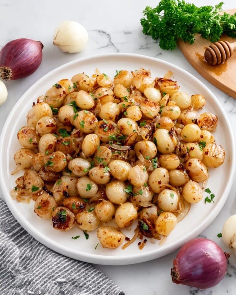 Roasted Pearl Onions with Sherry, Honey, and Vinegar Recipe