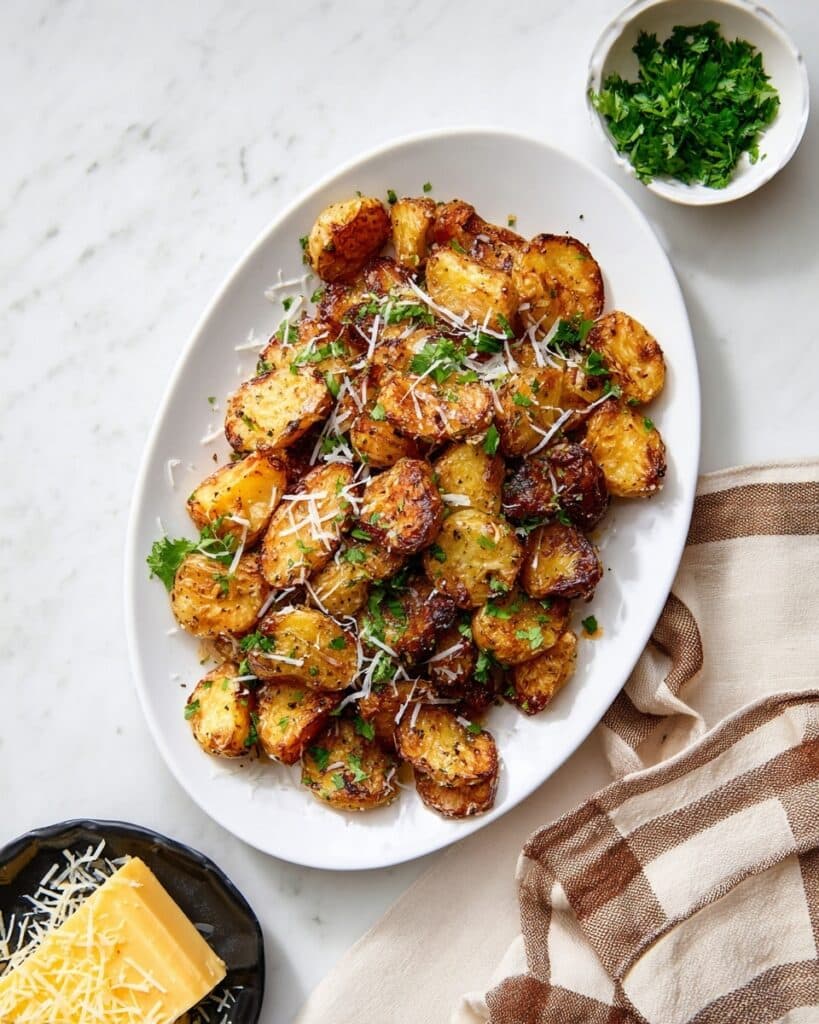 Garlic & Rosemary Roasted Potatoes Recipe