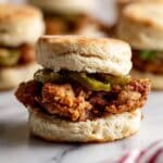 Fried Chicken Biscuits with Hot Honey Butter Recipe
