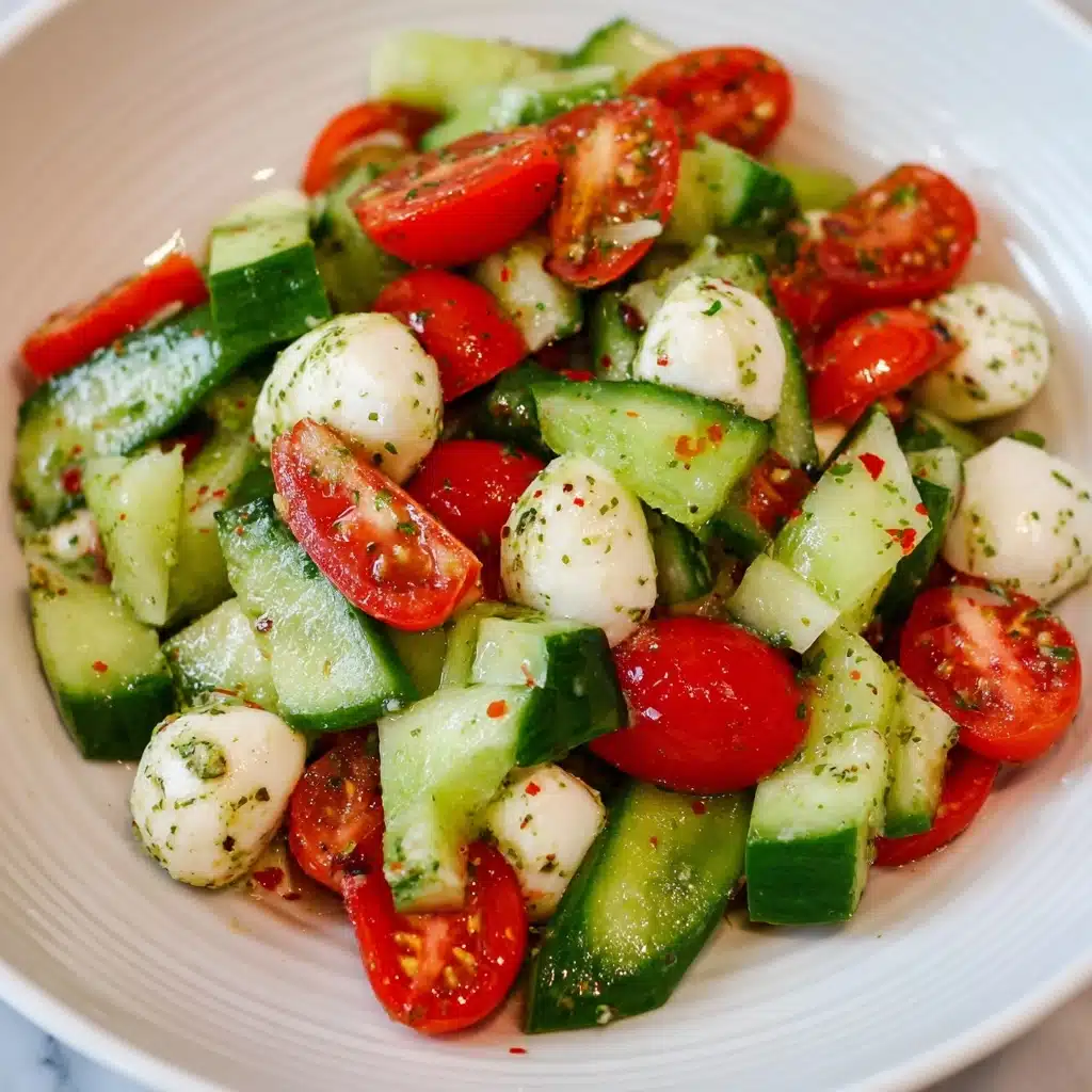 Cucumber Caprese Salad Recipe 5 Cucumber Caprese Salad Recipe - Recipe Image