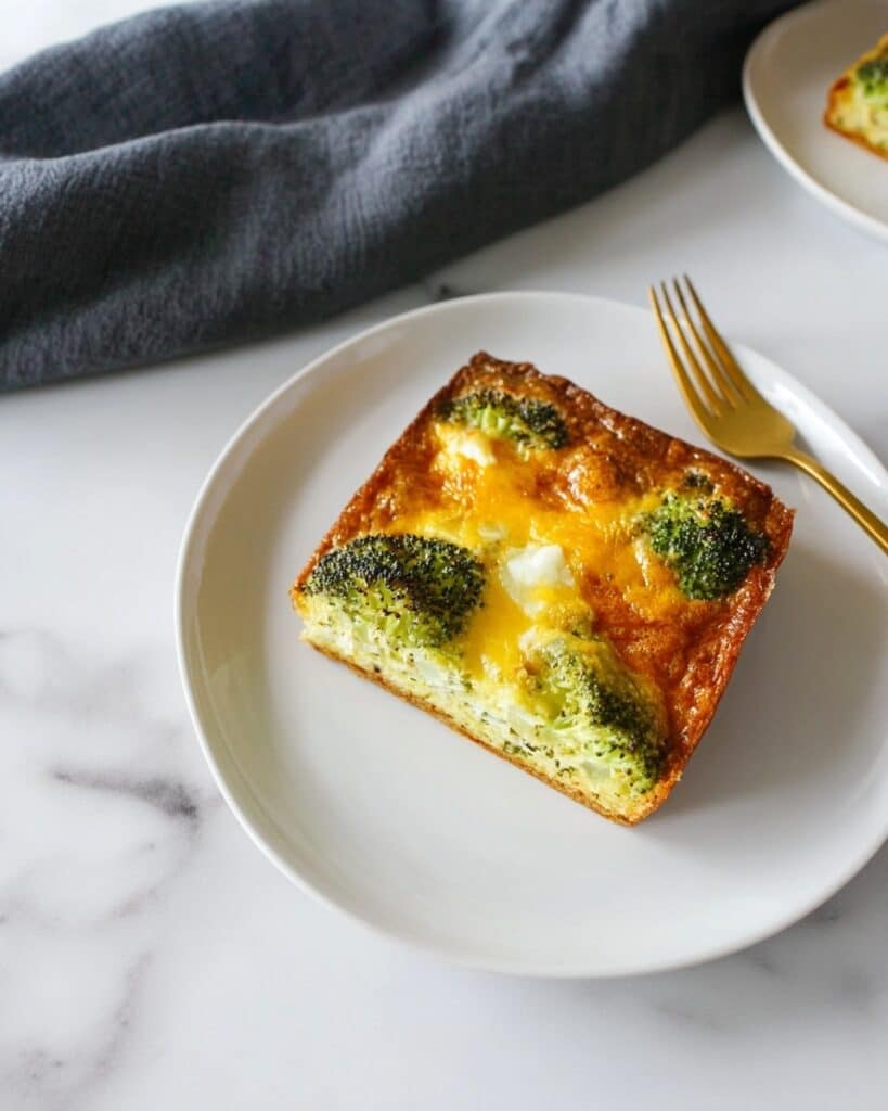 Easy Broccoli and Cheese Egg Bake Recipe