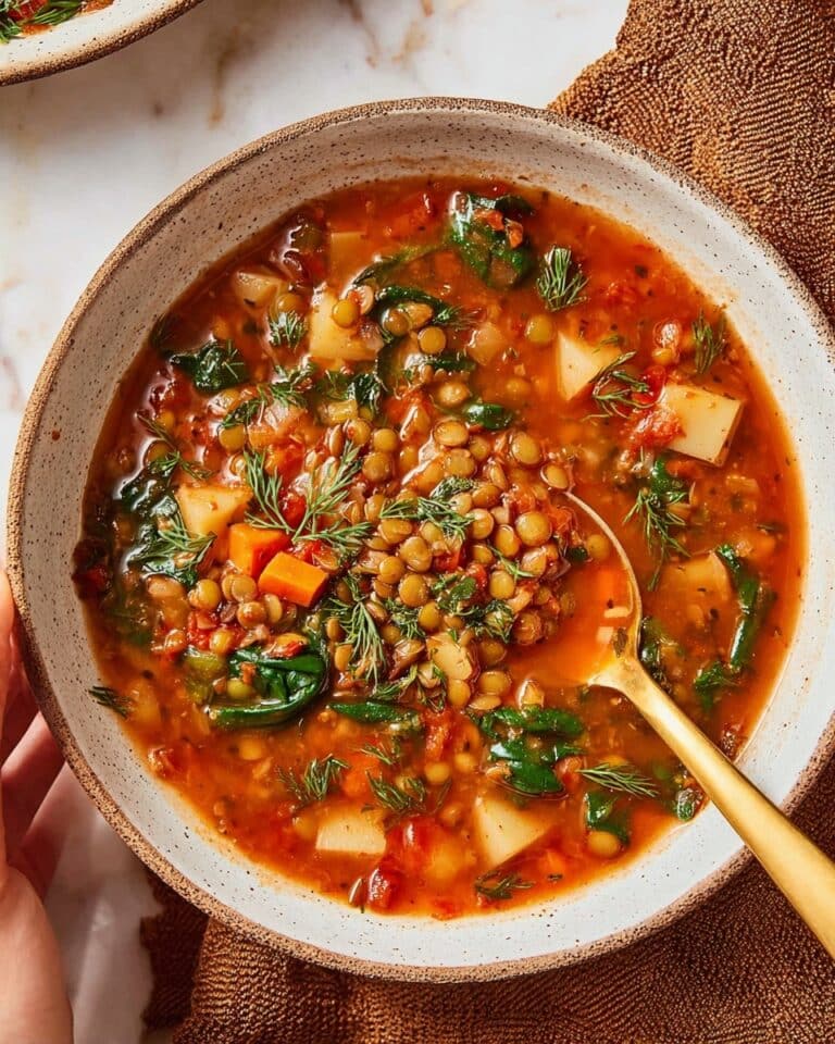 High Protein Vegetable Lentil Soup Recipe