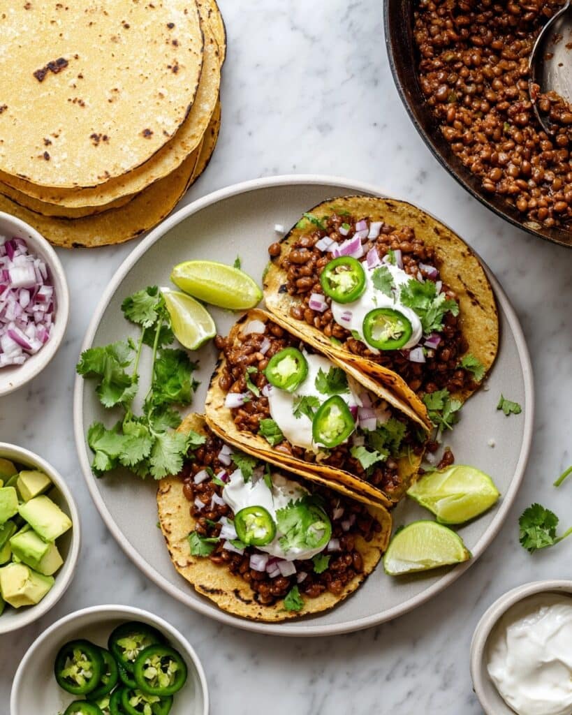 Vegan Slow Cooker Lentil Tacos Recipe