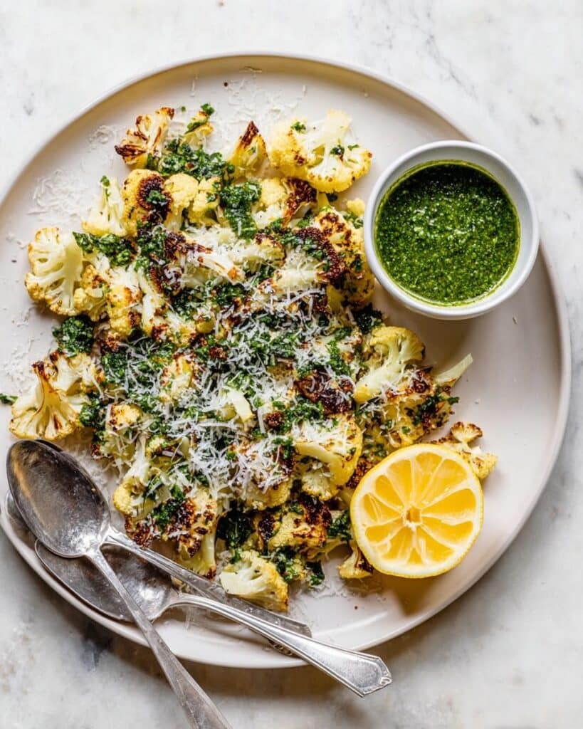 Roasted Cauliflower Steaks with Chimichurri Recipe