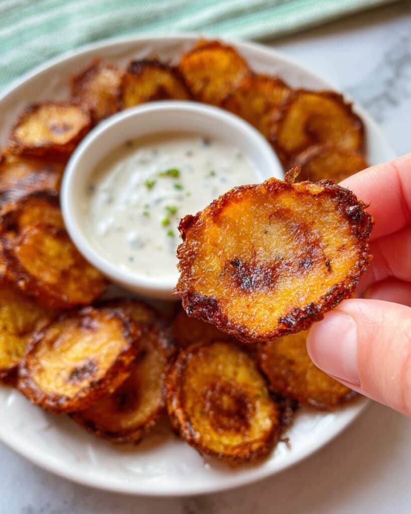 Crispy Cheesy Dill Pickle Chips Recipe