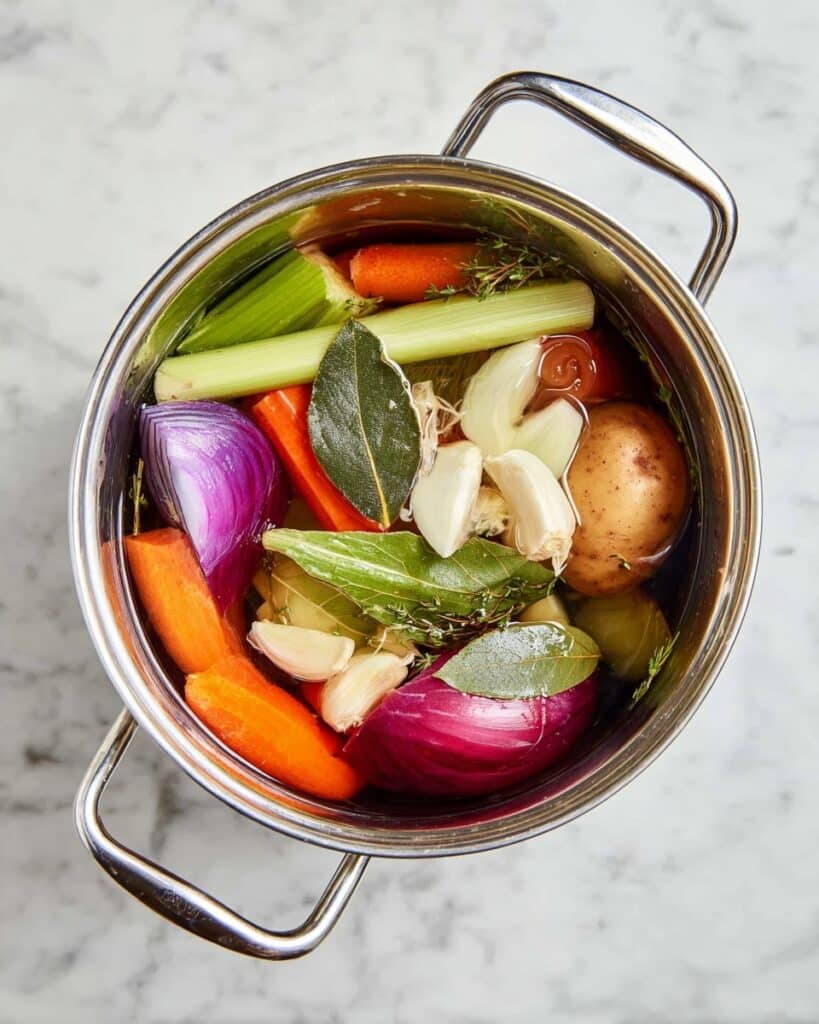 No-Waste Vegetable Broth from Kitchen Scraps Recipe