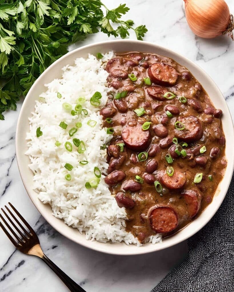 Louisiana Style Red Beans and Rice with Sausage Recipe