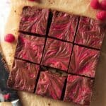 Raspberry Swirl Chocolate Cheesecake Bars Recipe