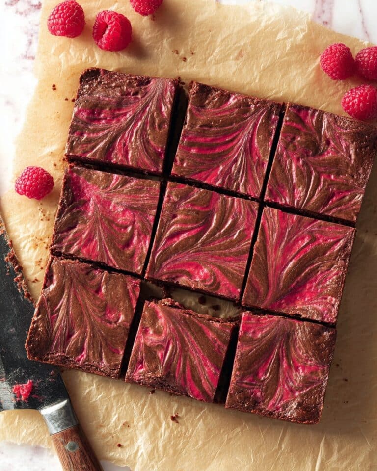Raspberry Swirl Chocolate Cheesecake Bars Recipe