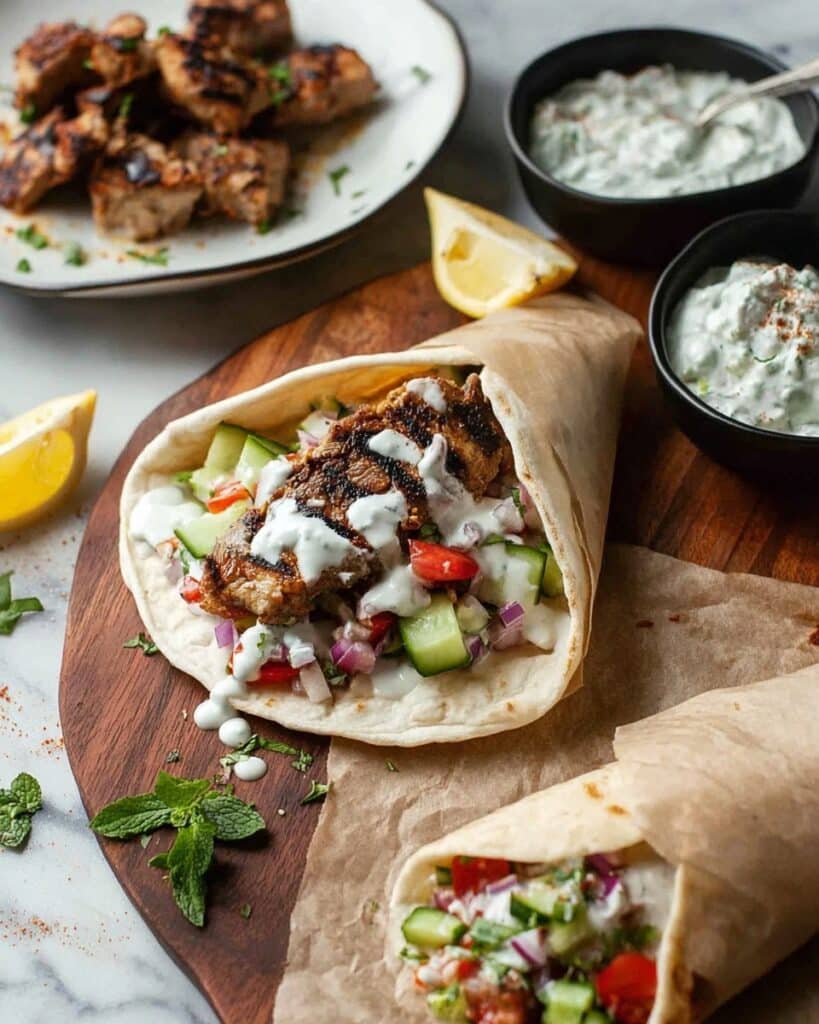 Greek Chicken Gyros with Tzatziki Recipe