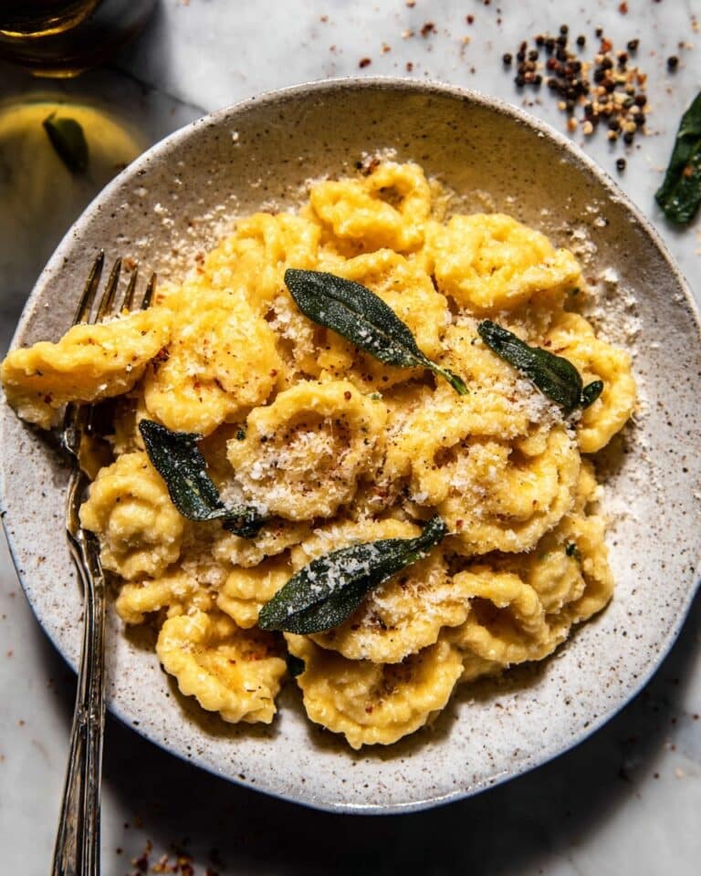 Sage Brown Butter Pumpkin Pasta Alfredo Recipe