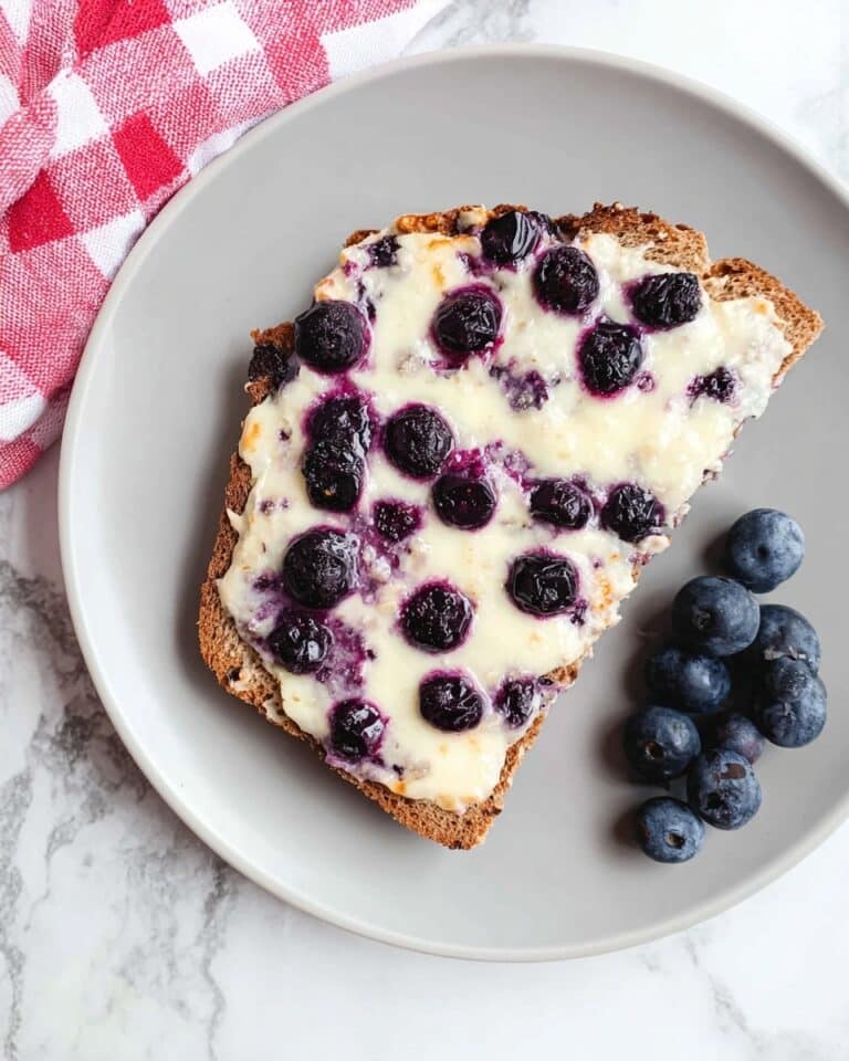 Air Fryer Blueberry Cottage Cheese Toast Recipe