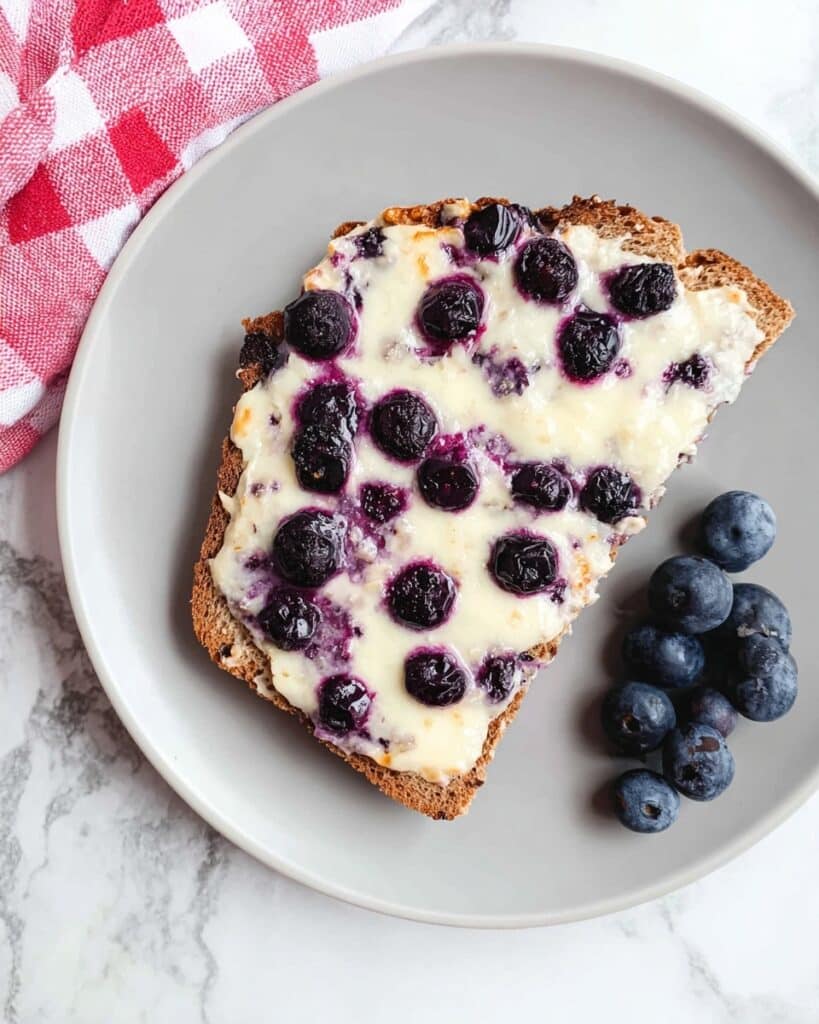 Air Fryer Blueberry Cottage Cheese Toast Recipe