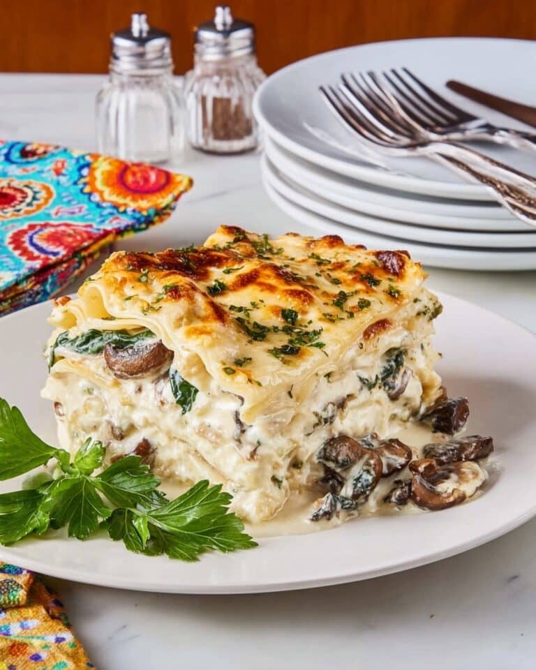 Creamy Mushroom and Spinach Lasagna Recipe