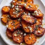 Roasted Sweet Potato Rounds with Honey and Feta Recipe
