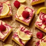 Lemon Raspberry High Protein Cheesecake Bars Recipe