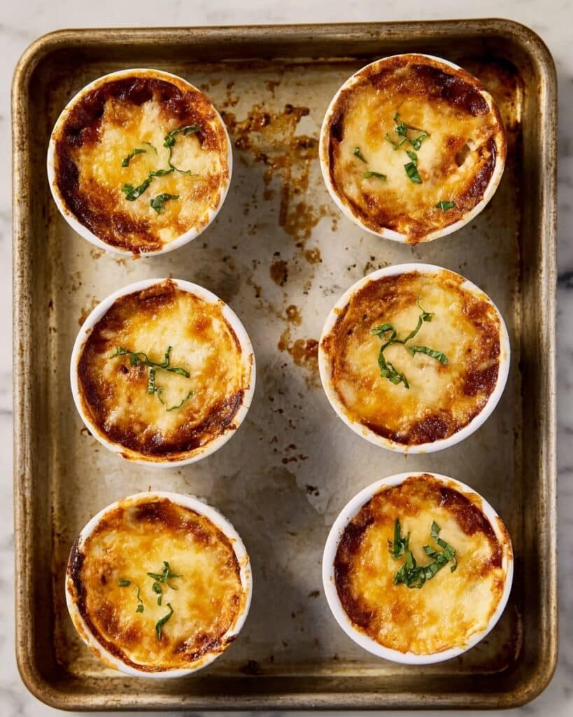 Lazy French Onion Soup with Caramelized Onions, Toasted Baguette, and Gruyère Cheese Recipe