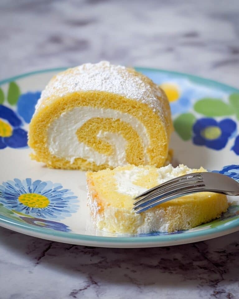 Lemon Cake Roll with Lemon Cream Cheese Filling Recipe