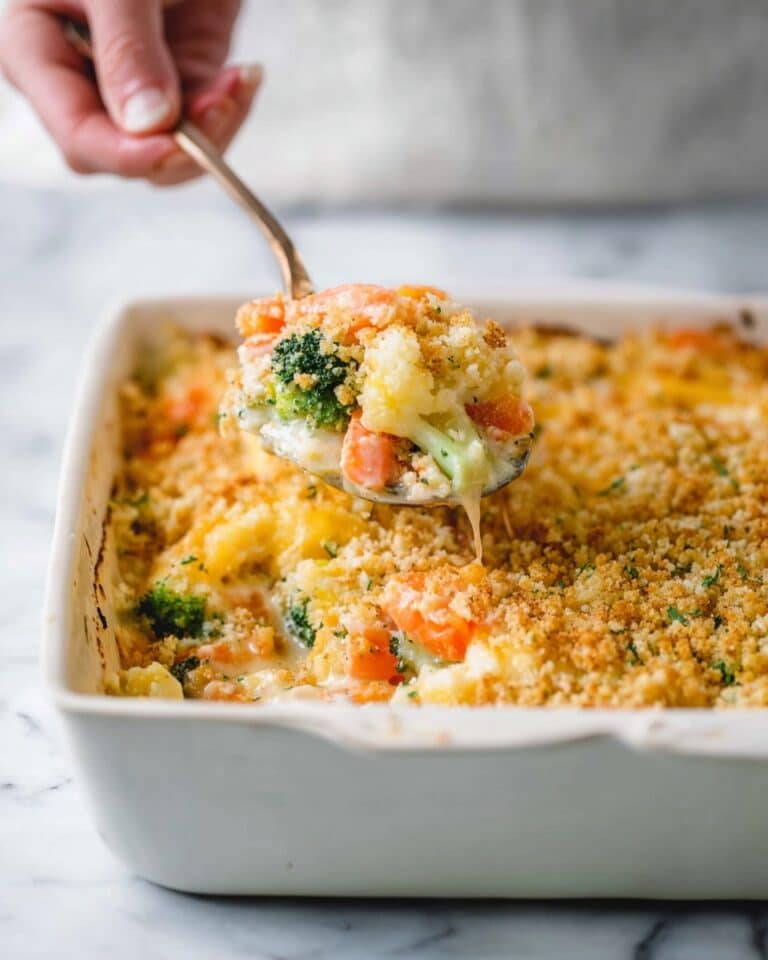 Vegetable Casserole with Velveeta and Ritz Cracker Topping Recipe