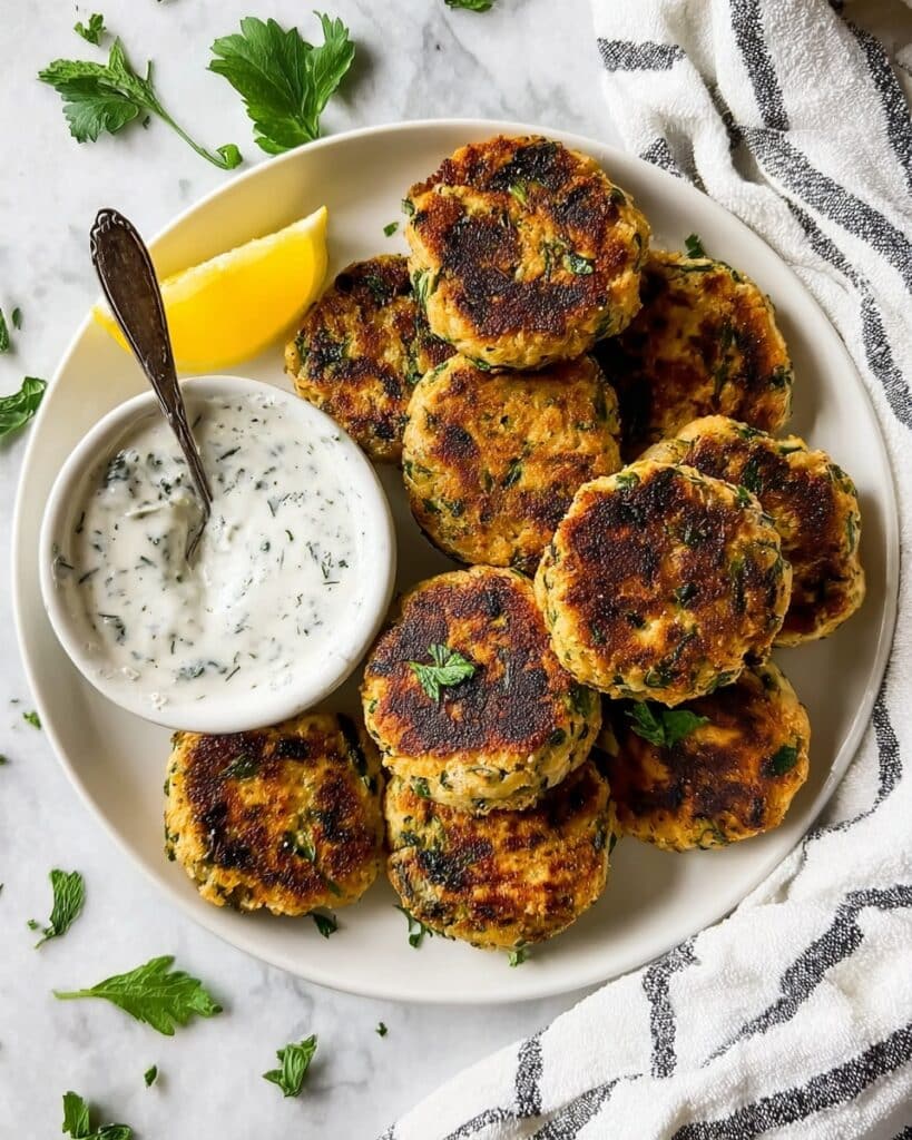 Mediterranean Chicken Patties Recipe