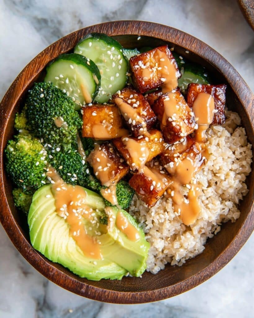 Bang Bang Salmon Bites with Spicy Mayo and Vegetable Rice Bowl Recipe
