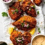 Pretzel Crusted Chicken with Cheddar-Mustard Sauce Recipe