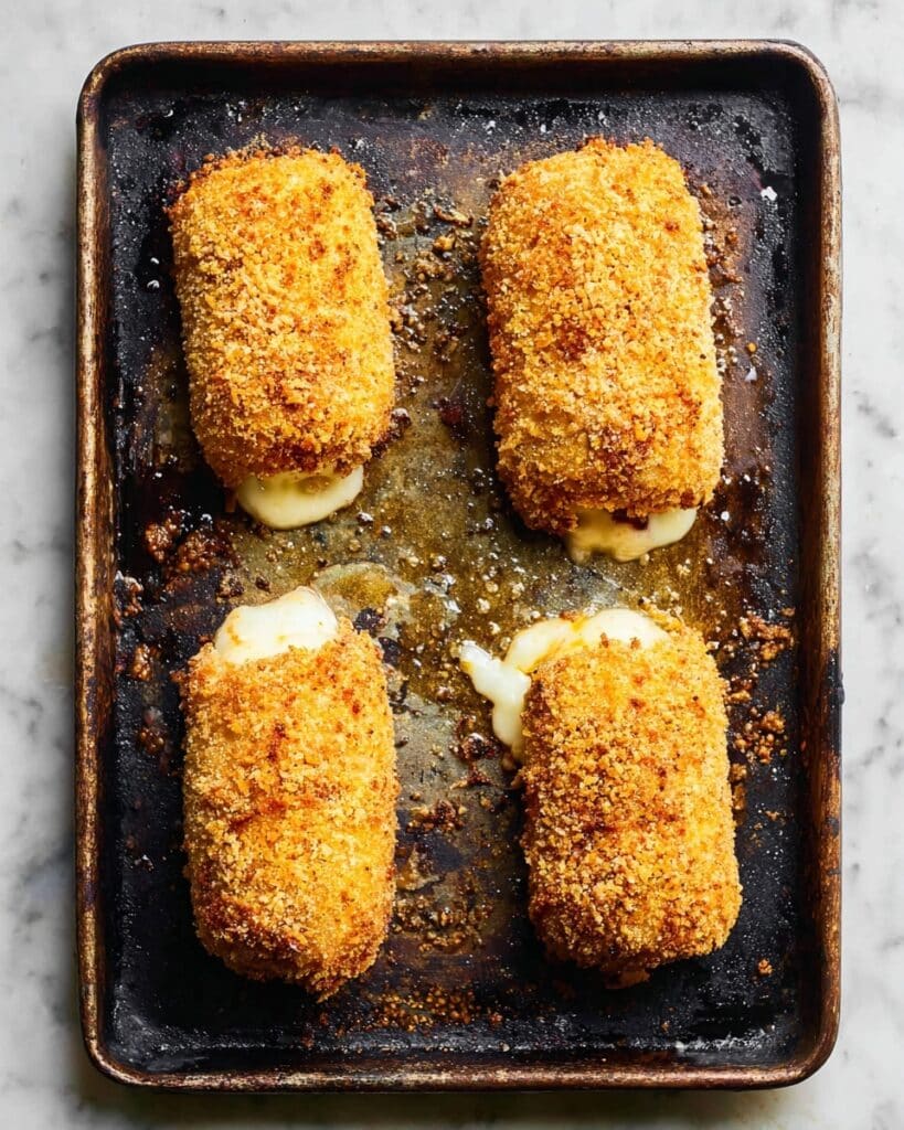 Chicken Cordon Bleu with Crunchy Cornflake Crust and Mustard-Mayonnaise Sauce Recipe