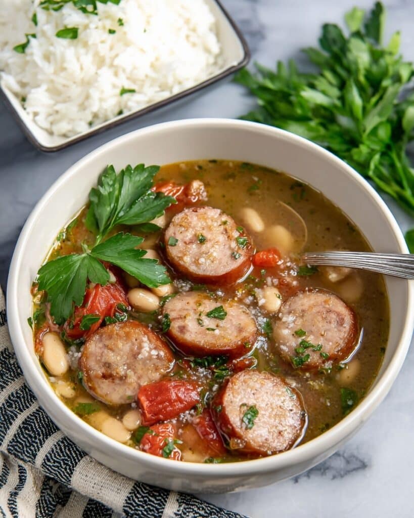 Slow Cooker Sausage and White Bean Cassoulet Recipe