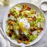 Frisée Salad with Crispy Beef, Toasted Bread, and Poached Egg Recipe