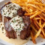 Perfect Steak Frites with Green Peppercorn Sauce Recipe