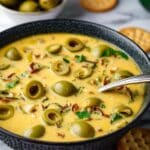 Green Olive and Chickpea Soup with Orzo and Coconut Cream Recipe