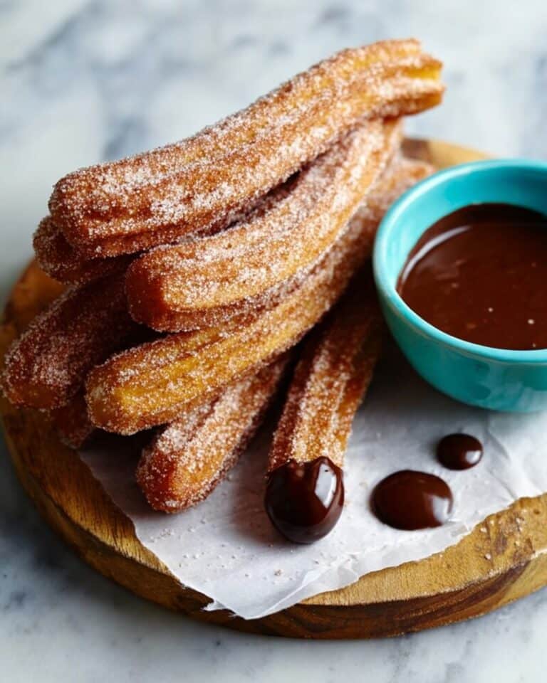 Easy Homemade Churros with Chocolate Sauce Recipe