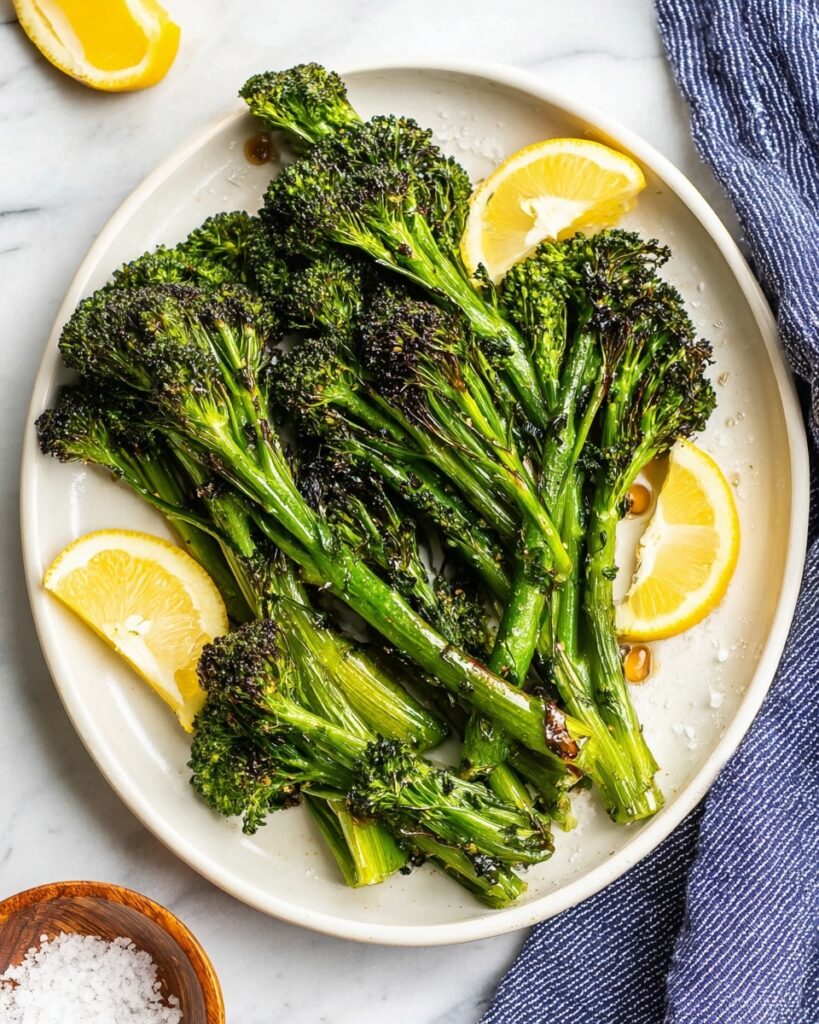 Roasted Broccolini with Garlic, Parmesan, and Lemon Recipe