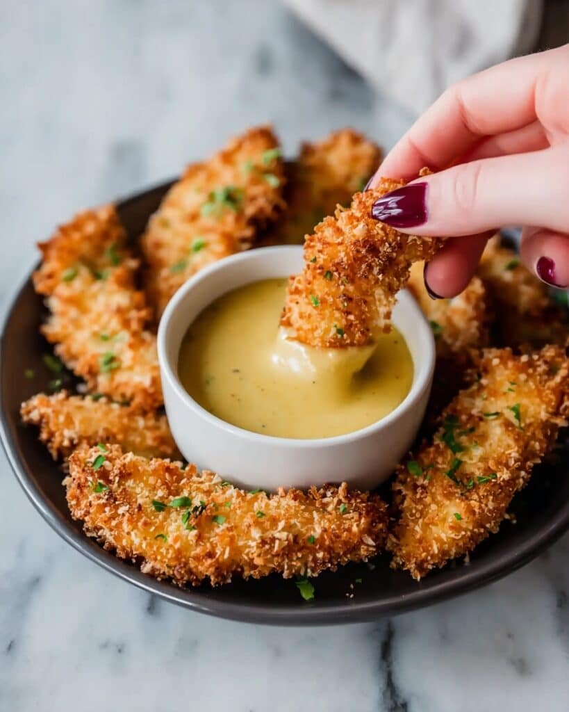 Baked Paleo Chicken Tenders with Honey Mustard Dip Recipe